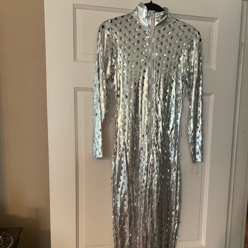 Silver bodysuit